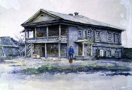 Surikov's House at Krasnoyarsk de Wassilij Iwanowitsch Surikow