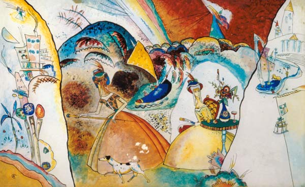 Damen in Reifröcken de Wassily Kandinsky