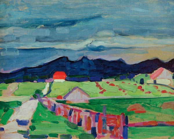 Fields at Murnau de Wassily Kandinsky