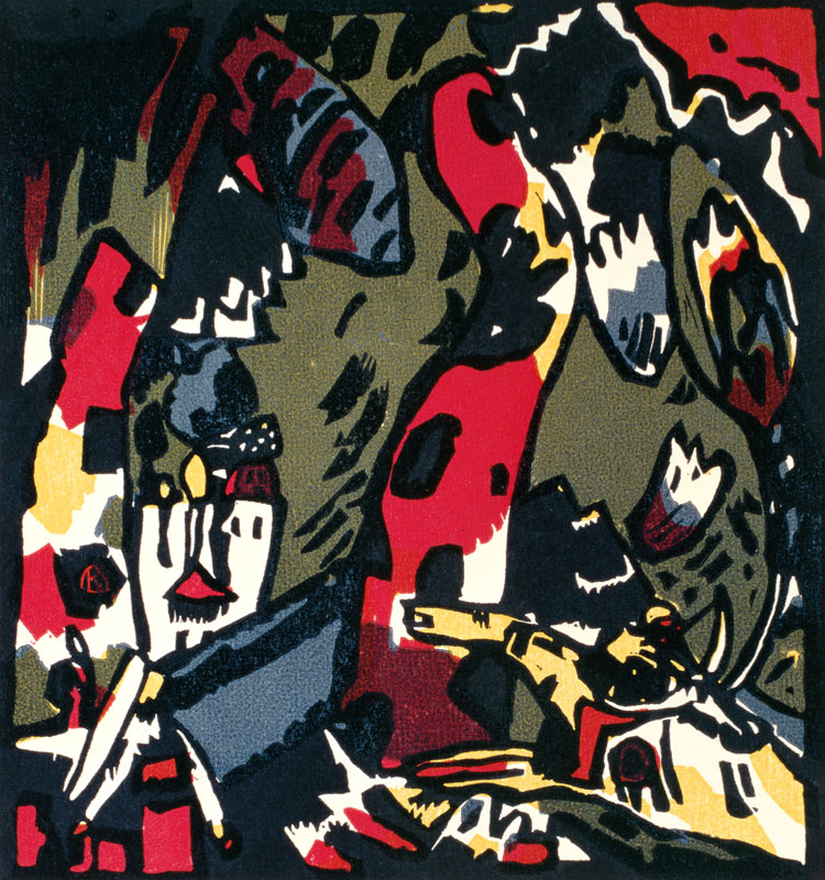 Reiter in Landschaft (Bogenschütze) de Wassily Kandinsky