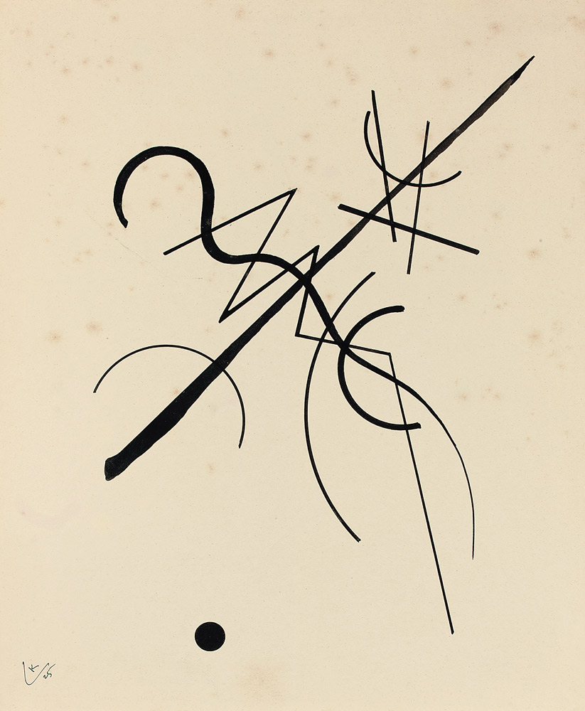Zeichnung fur Punkt und Linie zu Flache de Wassily Kandinsky