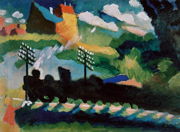 Railway near Murnau de Wassily Kandinsky