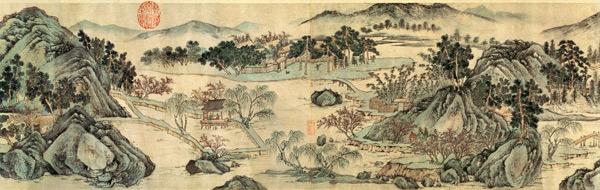 The Peach Blossom Spring from a poem entitled 'Tao Yuan Bi Jing' written by Wang Wei (701-761) de Wen  Zhengming