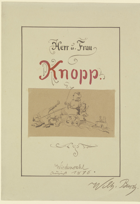 Titelblatt zu "Herr und Frau Knopp" de Wilhelm Busch