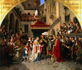 The wedding of the Käthchen of Heilbronn with the de Wilhelm Nerenz