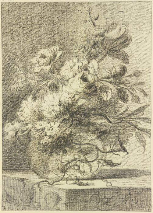 Blumenstrauß in einer Vase de Willem van Leen