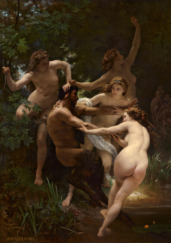 Nymphs and Satyr de William Adolphe Bouguereau