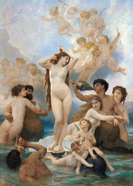 The birth of Venus. de William Adolphe Bouguereau