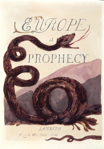 Illustration European Prophesy de William Blake
