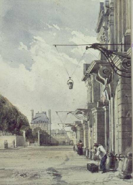 The Rue de Rivoli, near the Tuileries, Paris de William Callow