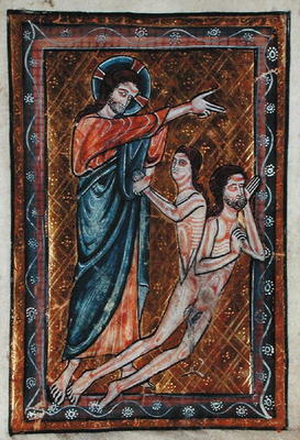 The Creation of Adam and Eve from a Book of Hours (vellum) de William de Brailes