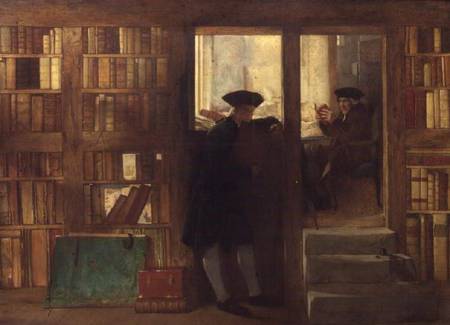The Bibliophilist's Haunt or Creech's Bookshop de William Fettes Douglas