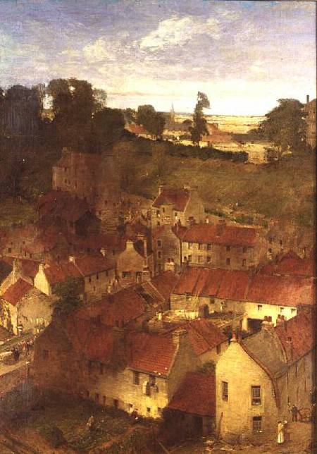 The Village of the Water of Leith from a Window in Rothesay Terrace de William Fettes Douglas