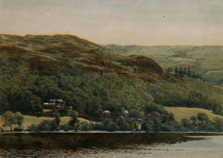 View of Brantwood, p.1881 (w/c, pencil and de William Gersham Collingwood