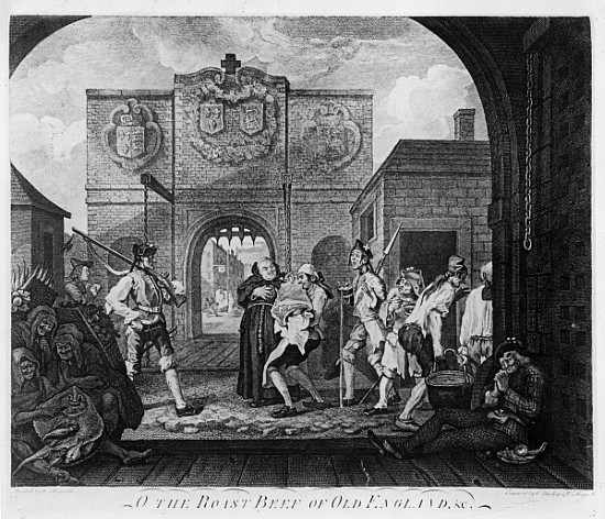 The Gate of Calais, or O The Roast Beef of Old England de William Hogarth