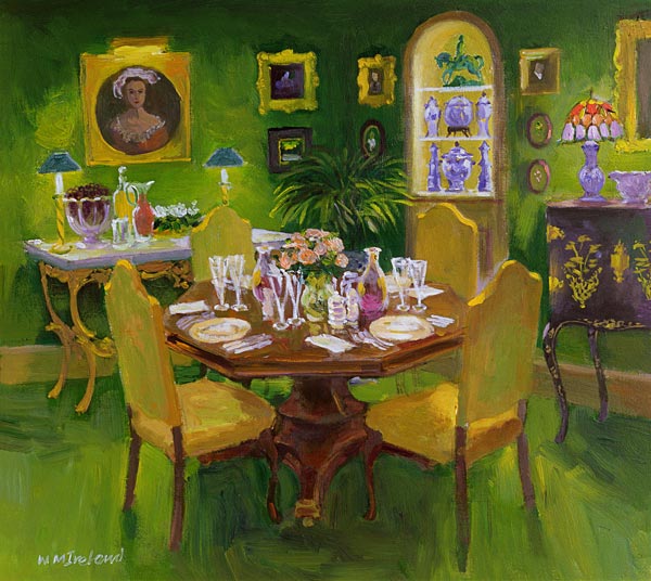 Dinner Party (oil on board)  de William  Ireland