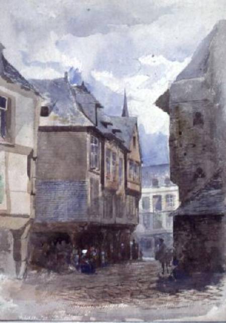A Street in Dinan, France de William Linnaeus Casey