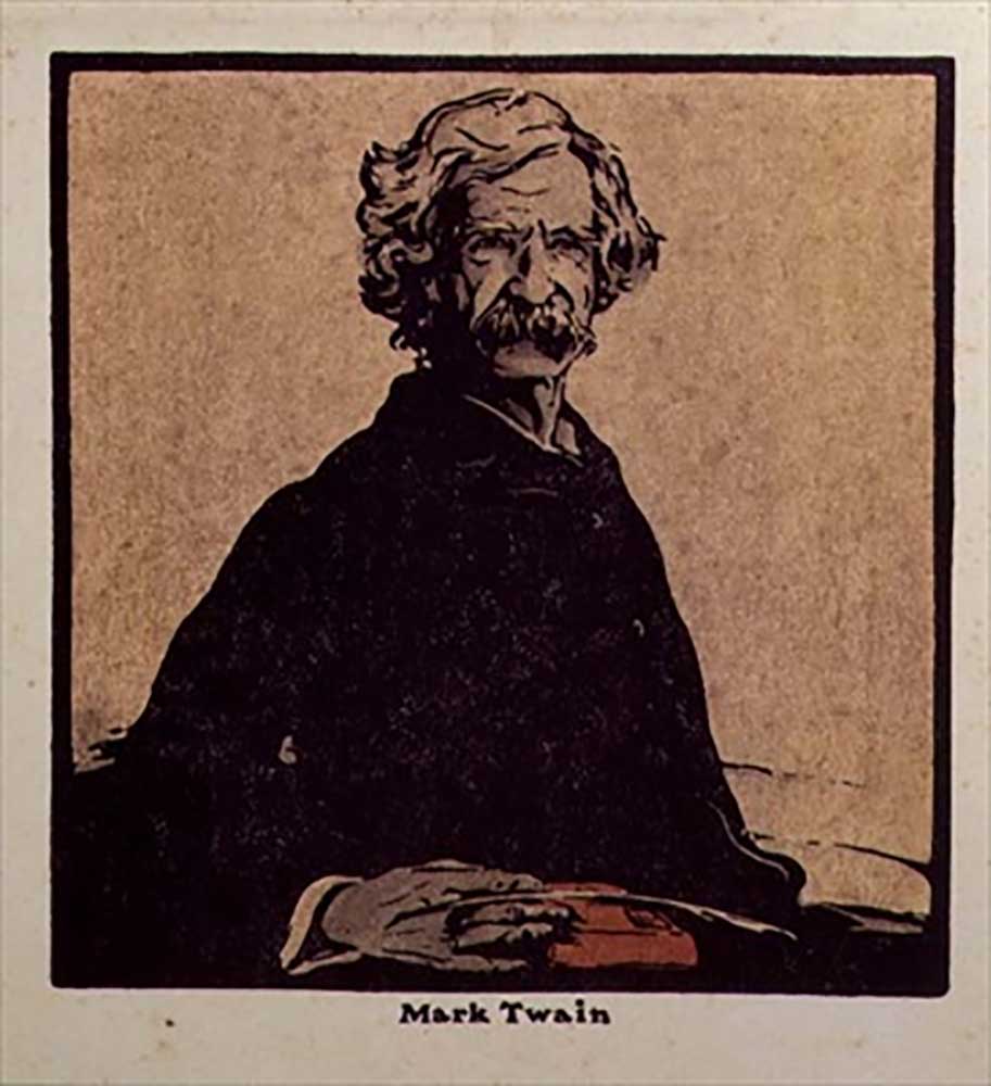 Mark Twain (1835-1910) illustration from Twelve Portraits, published 1899 de William Nicholson