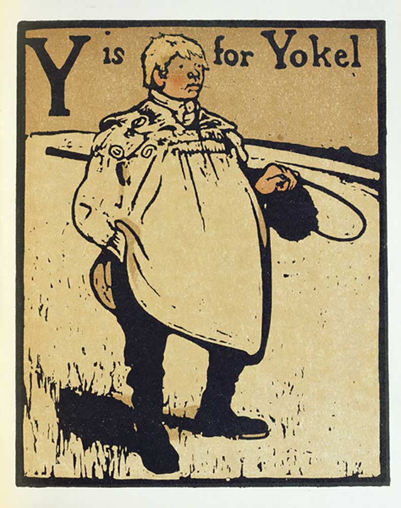 Y is for Yokel, illustration from An Alphabet, published by William Heinemann, 1898 de William Nicholson