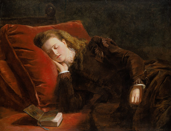 When reading fallen asleep de William Powel Frith