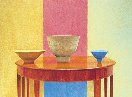 Still Life, Three Lucie Rie Bowls