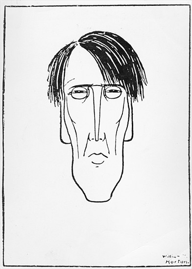 Caricature of W.B. Yeats, 1898 (ink on paper) de William Thomas Horton