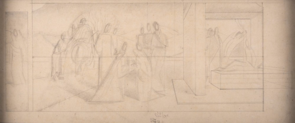 Study for St Martins Altarpiece, Canterbury Cathedral de Winifred Knights