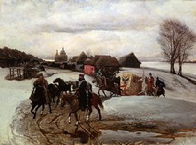 The pilgrimage of the Tsar in spring in the time o