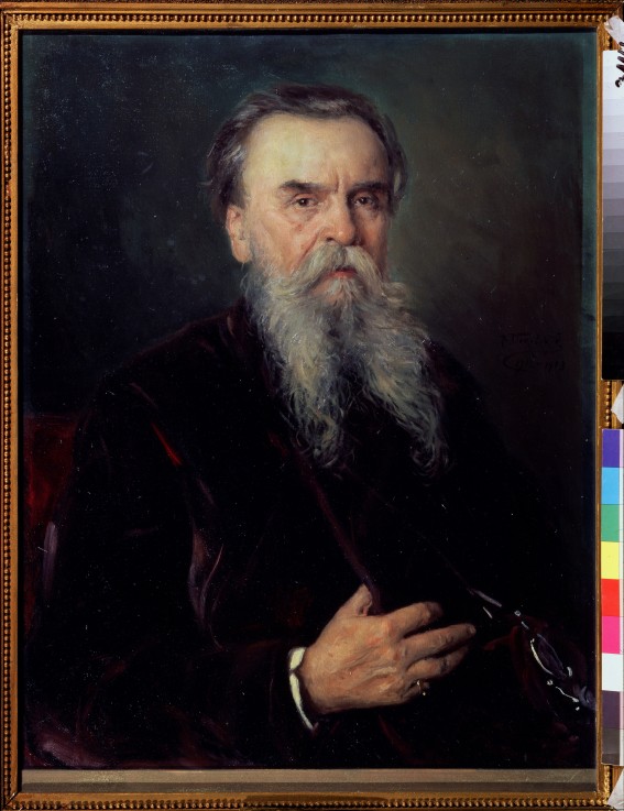 Portrait of the collector Ivan Tsvetkov (1845-1917) de Wladimir Jegorowitsch Makowski
