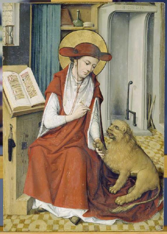 Der heilige Hieronymus mit dem Löwen. de Wojciech Styka