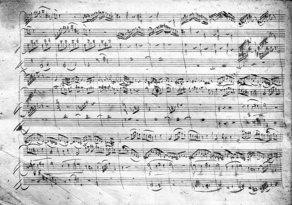 Trio in G major for violin, harpsichord and violoncello (K 496) 1786 (2nd page) de Wolfgang Amadeus Mozart
