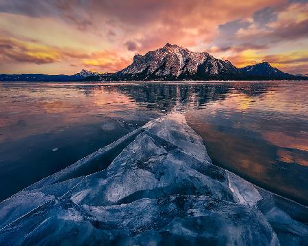 Ice Crack on Abraham Lake