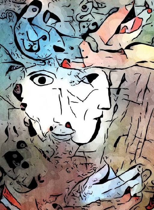 Miro trifft Chagall (David und Bathseba) de zamart