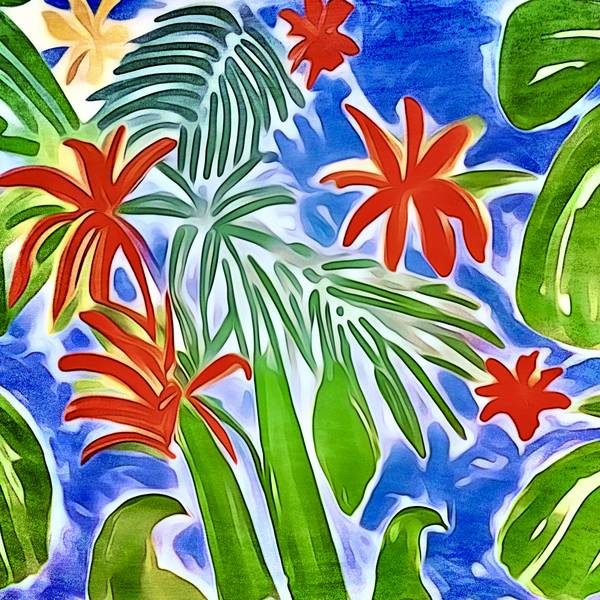 Rote Blumen-Matisse inspired de zamart